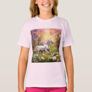 Camiseta "Camiseta Inchada do Rainbow Unicorn Forest"