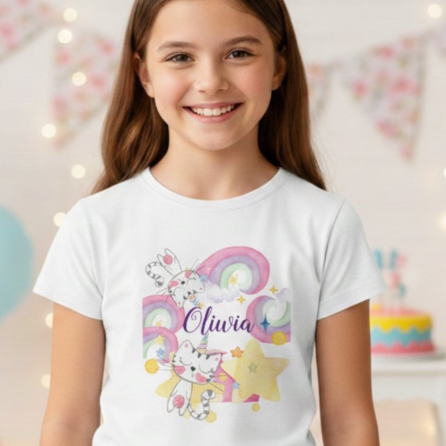 Camiseta Camiseta-menina personalizada de milho-doce (Criador carregado)
