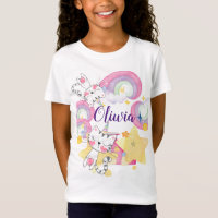 Camiseta-menina personalizada de milho-doce