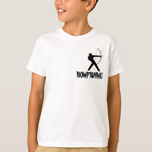 Camiseta Camiseta-miúdos da pesca de boliche (Frente)