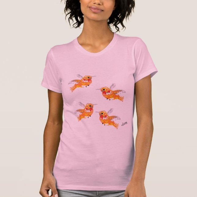 Camiseta Camiseta: N America Humming Bird's (Frente)