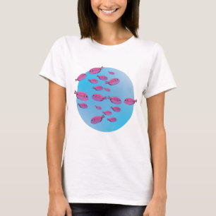 Camiseta Camiseta-Natação Pia-Rosa-Gelada