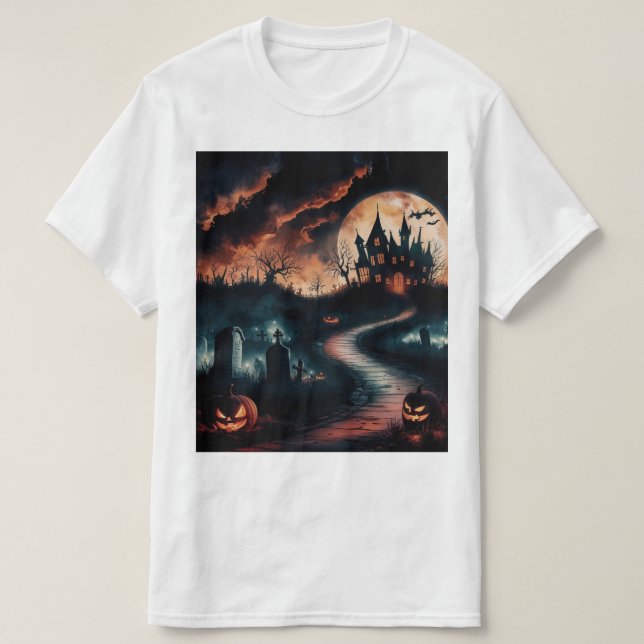Camiseta "Camiseta Noite de Halloween Halloween" (Frente do Design)