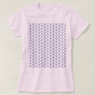 Camiseta Camiseta-padrão rosa e azul