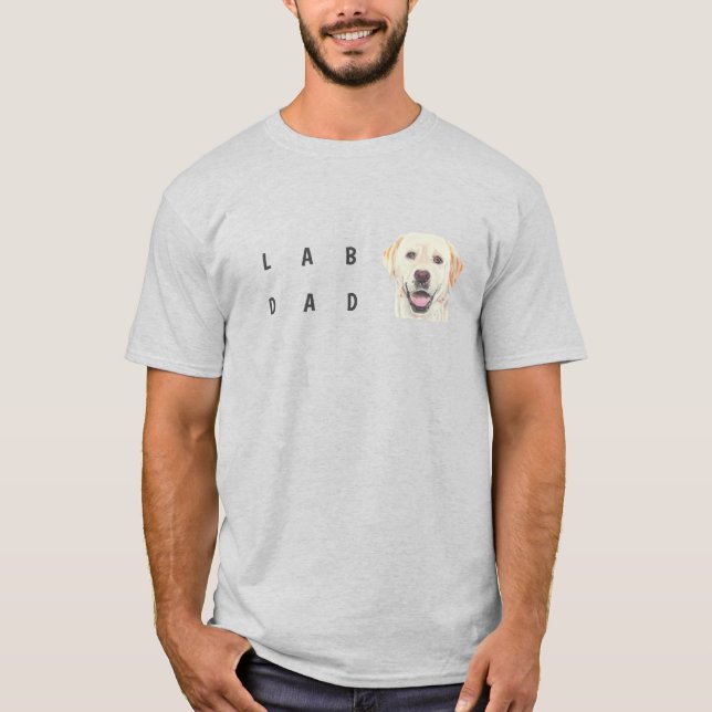 Camiseta Camiseta-Pai de laboratório masculino (Frente)