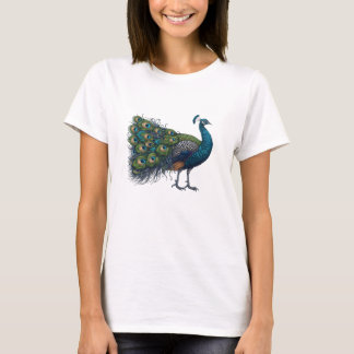 Camiseta Camiseta-pavão-de-camisa-preta básica