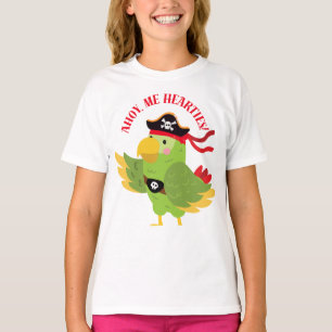 Camiseta camiseta/piratas ahoy, meu coração design