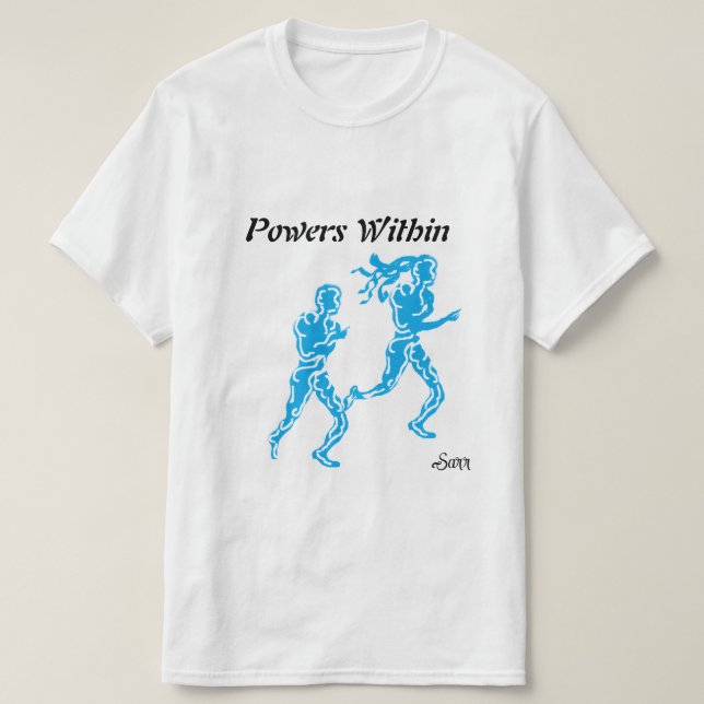 Camiseta Camiseta: Poderes Internos (Frente do Design)