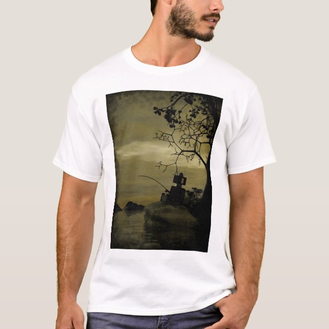 Camiseta Camiseta-robô de pesca (Frente)