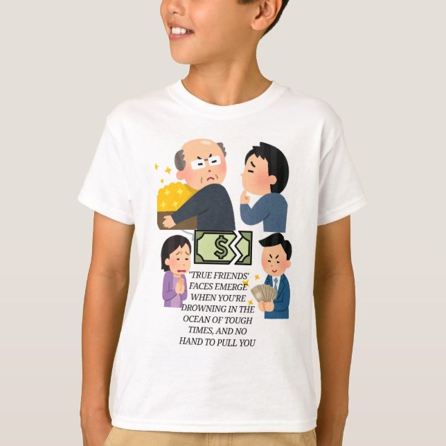 Camiseta Camiseta, sem dinheiro sem relacionamento, sem ami (Frente)