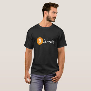 Camiseta Camiseta-T Bitcoin Men Black Orange Cryptocurrency