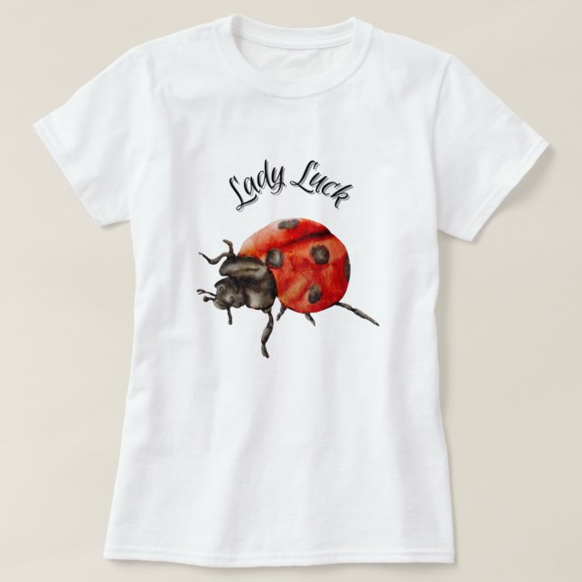 Camiseta Camiseta-T-Camisa Gráfica de Ladybug (Frente do Design)