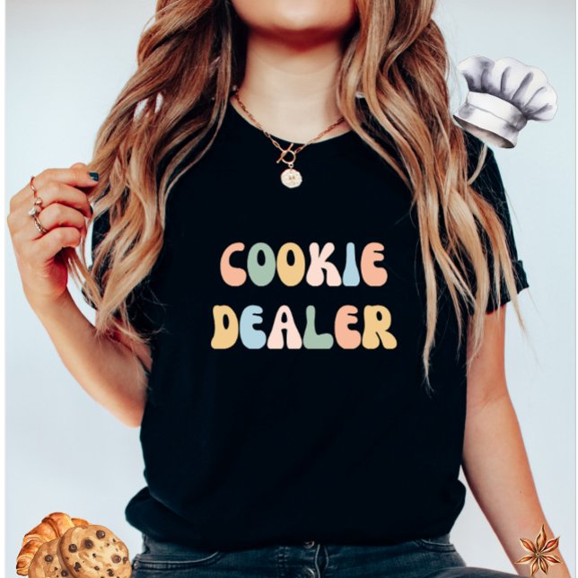 Camiseta Camiseta-T-Camiseta-das-mulheres-Dealer Cookie (Criador carregado)