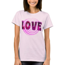 Camiseta-T-Camiseta-do-Amor Hipotético Rosa-Rosa