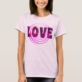 Camiseta Camiseta-T-Camiseta-do-Amor Hipotético Rosa-Rosa