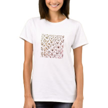 Camiseta-T-Camiseta-Floral, desenhada à mão, de us