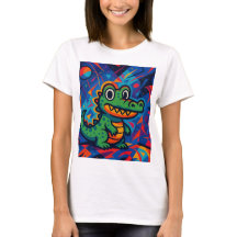 Camiseta-T-Crocodilo Verde
