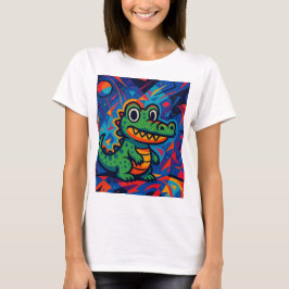Camiseta Camiseta-T-Crocodilo Verde
