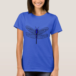 Camiseta Camiseta-T da Dragonfly Blue Women's Hanes Comfort