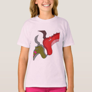 Camiseta Camiseta-T da Mamãe rosa e Dragão-Bebê