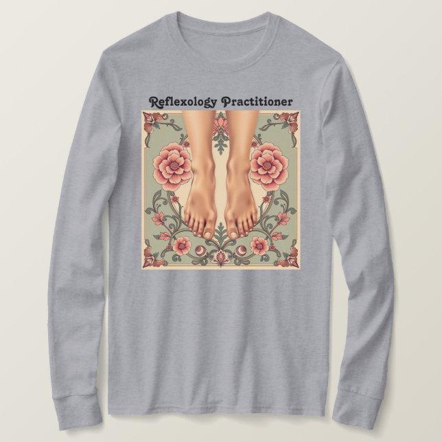 Camiseta Camiseta-T de Cinza feminina (Frente do Design)