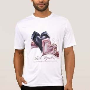 Camiseta Camiseta-T de Corações Enturada