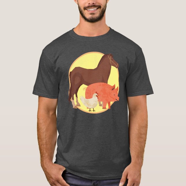 Camiseta Camiseta-T de explosão solar de animais-da-índia (Frente)