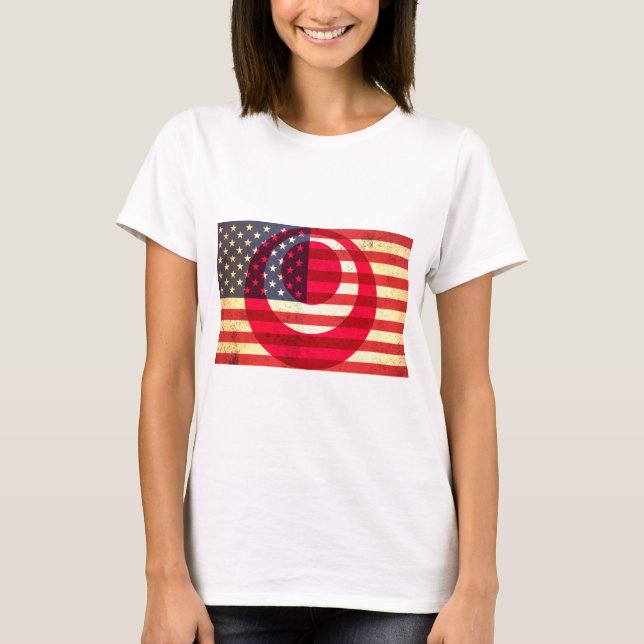 Camiseta Camiseta-T de Lady Hafu Americana/Okinawawan (Frente)