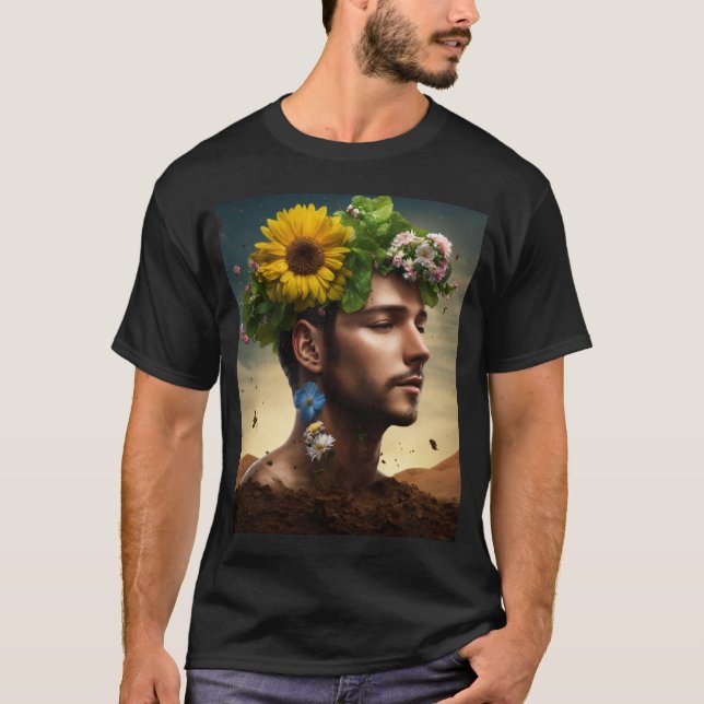 Camiseta Camiseta-T de na moda e Confortáveis Masculinos -  (Frente)