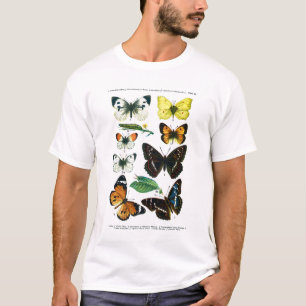Camiseta Camiseta-T de Placa II de Borboletas Europeias