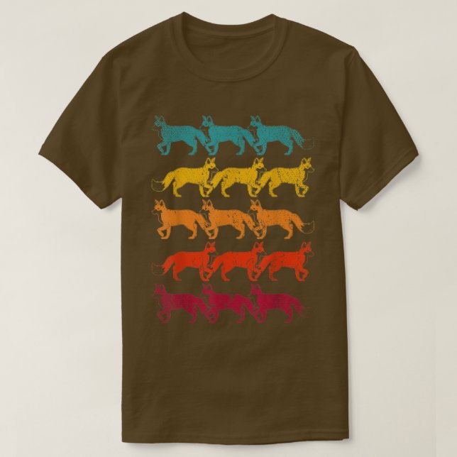 Camiseta Camiseta-T de Raposa Animal da Floresta Retro (Frente do Design)