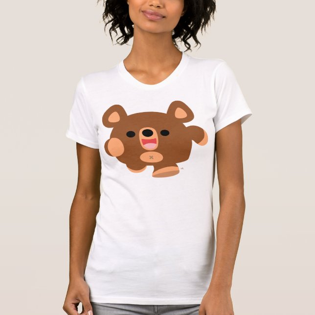 Camiseta Camiseta-T de Urso Energético de Cartoons Bonitos (Frente)