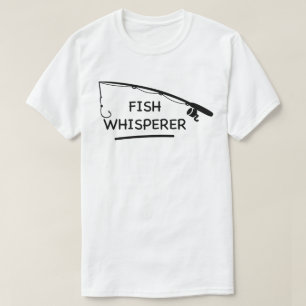 Camiseta Camiseta-T de uso masculino de pesca com Whisperer