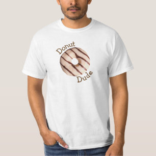 Camiseta Camiseta-T do Homem de Rosquinha Cara doce