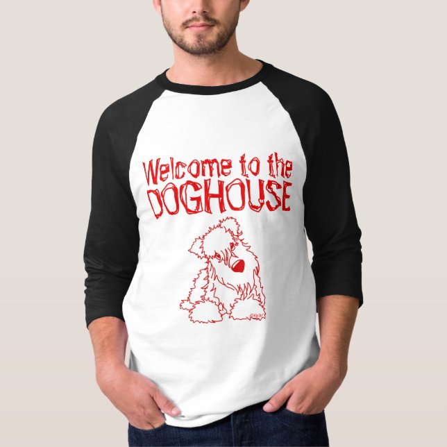 Camiseta Camiseta-T-Doghouse de terreiro de Casaco suave (Frente)