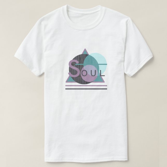 Camiseta Camiseta-T dos Homens da Arte Inspiracional "SOUL" (Frente do Design)