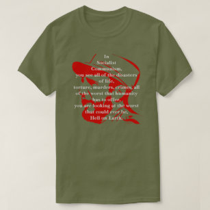 Camiseta Camiseta-T dos Homens do Comunismo e Socialismo Cu