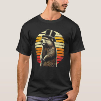 Camiseta Camiseta-T-Groundhog Vintage - Galo-Chapéu-Retroat