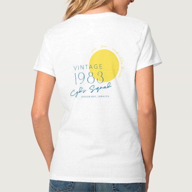 Camiseta Camiseta-T-Neck de Cyd Squad, de uso feminino (Verso)