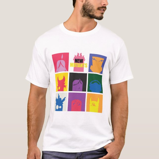 Camiseta Camiseta-T Originária de Novos Mutantes (Frente)