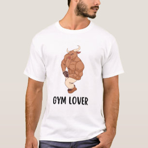 Camiseta Camiseta-T para homem de Gym Lover Bull