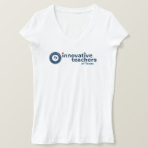 Camiseta-T-Pescoço-feminino com Logotipo
