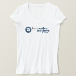 Camiseta Camiseta-T-Pescoço-feminino com Logotipo