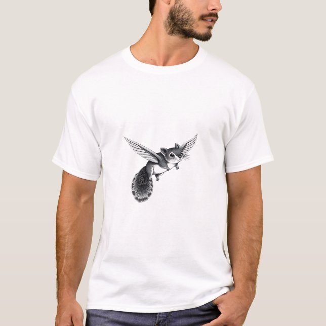 Camiseta Camiseta-T-Shirt Voadora de Esquilo (Frente)