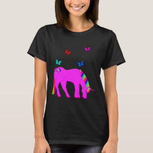 Camiseta Camiseta-T-shirt ZKOA - Unicórnio Roxo e Borbolet