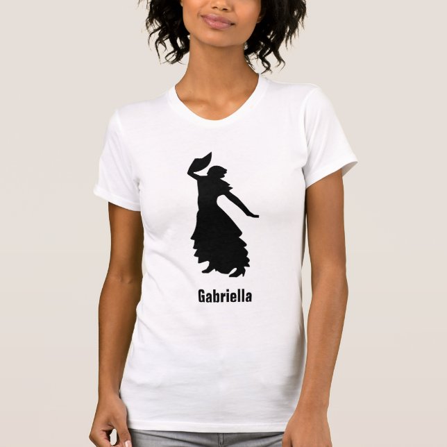 Camiseta Camiseta-T-Silhouette Flamenco (Frente)