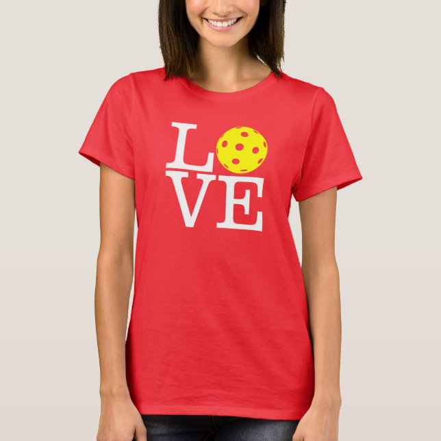 Camiseta Camiseta-taça-taça-de-película feminina: "AMOR" (V (Frente)