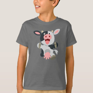 Camiseta Camiseta-teta para crianças de cartoon alegre