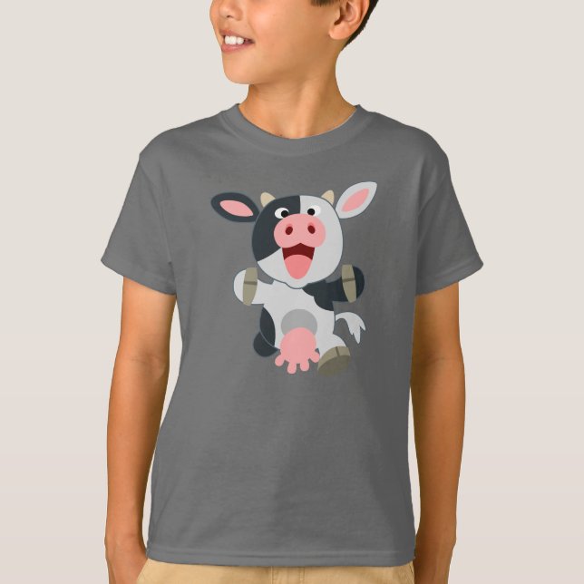 Camiseta Camiseta-teta para crianças de cartoon alegre (Frente)