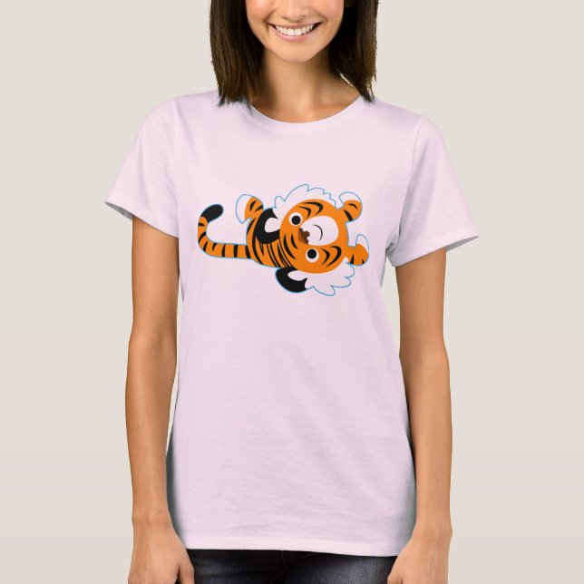 Camiseta Camiseta-Tigre De Cartoon Fácil (Frente)